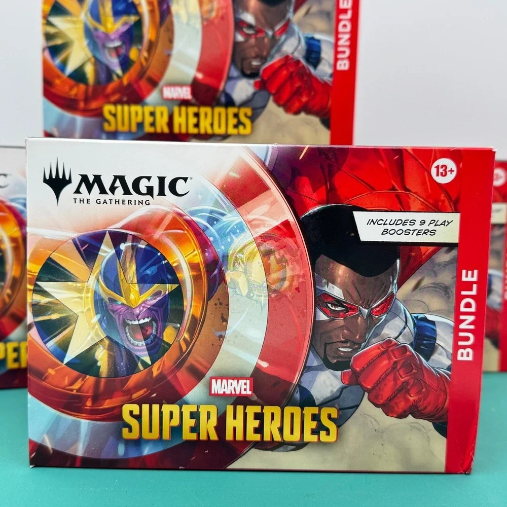 Magic: The Gathering Marvel Super Heroes Bundle Factory Sealed 9 Play Boosters